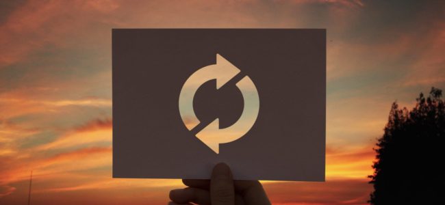 Refresh icon reload perforated paper